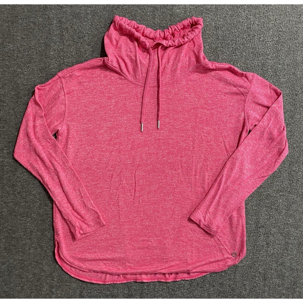 Calvin Klein Women's Pullover Pink Barbiecore Mock Neck Sweatshirt Size S